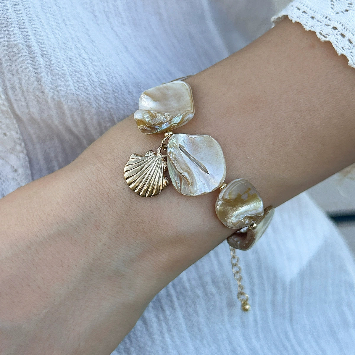 Ashtynn Ocean Charm Set - 04 Bracelet White [975GR6LG]