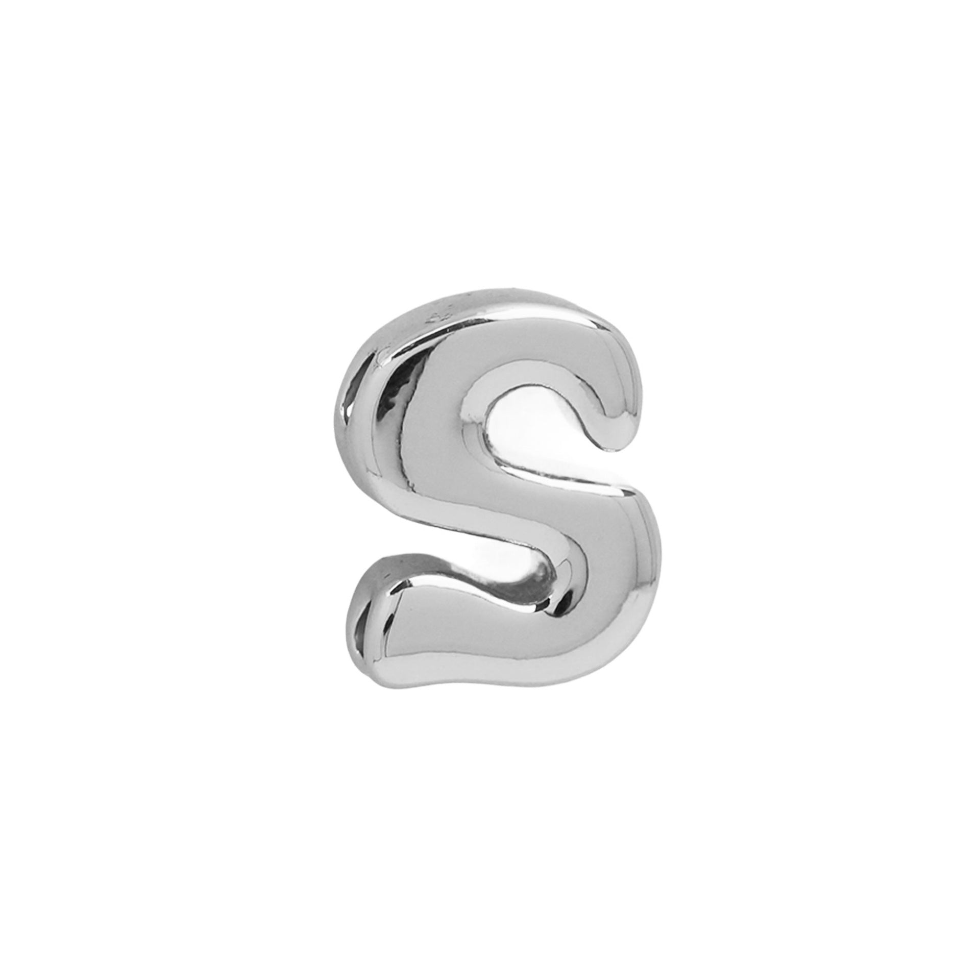 Aviva Brass Letter Pendant - Silver S (Pendant Only) [F3Y4NXK7]