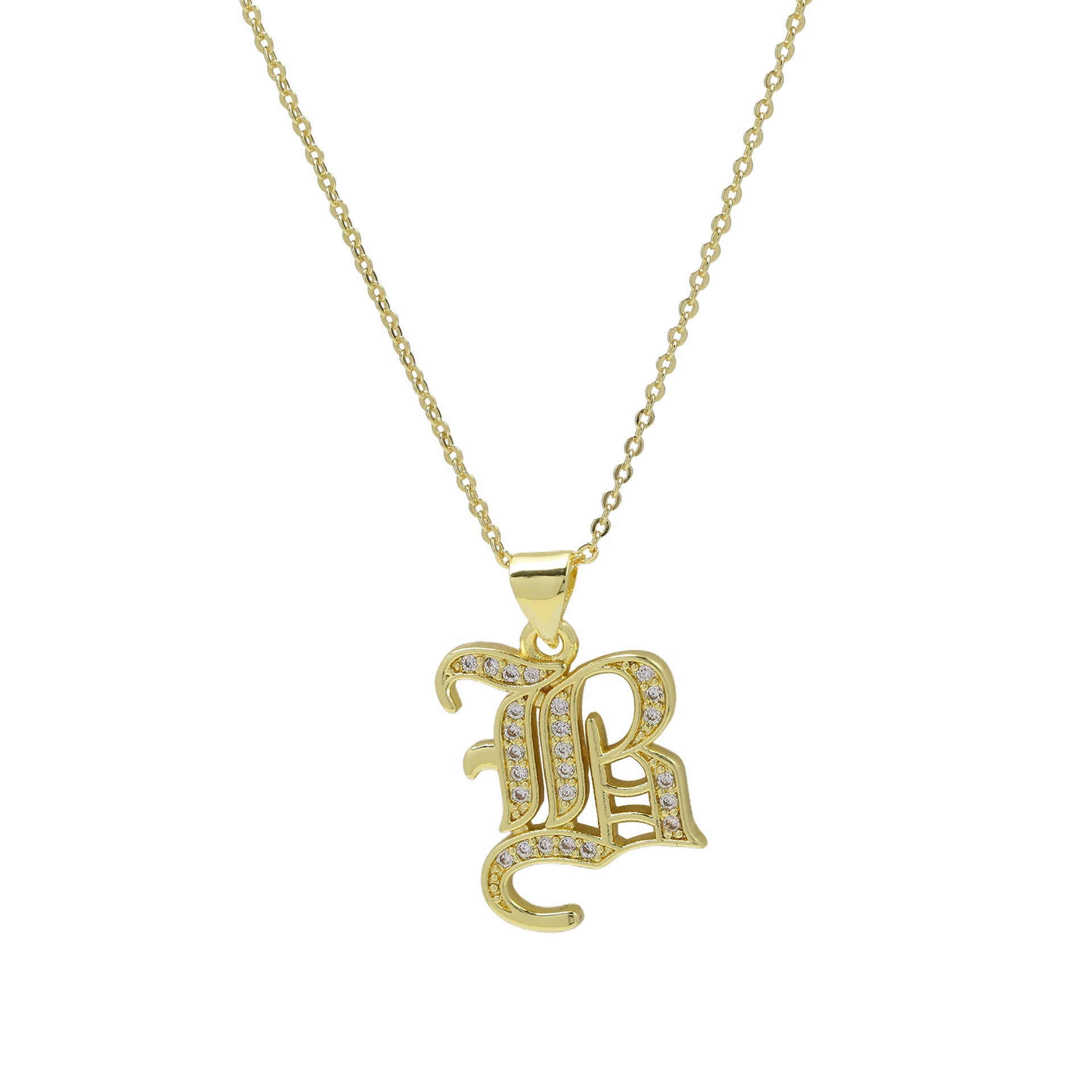 Lawson Old English Initial Necklace - B Necklace [9Z9MPSVH]