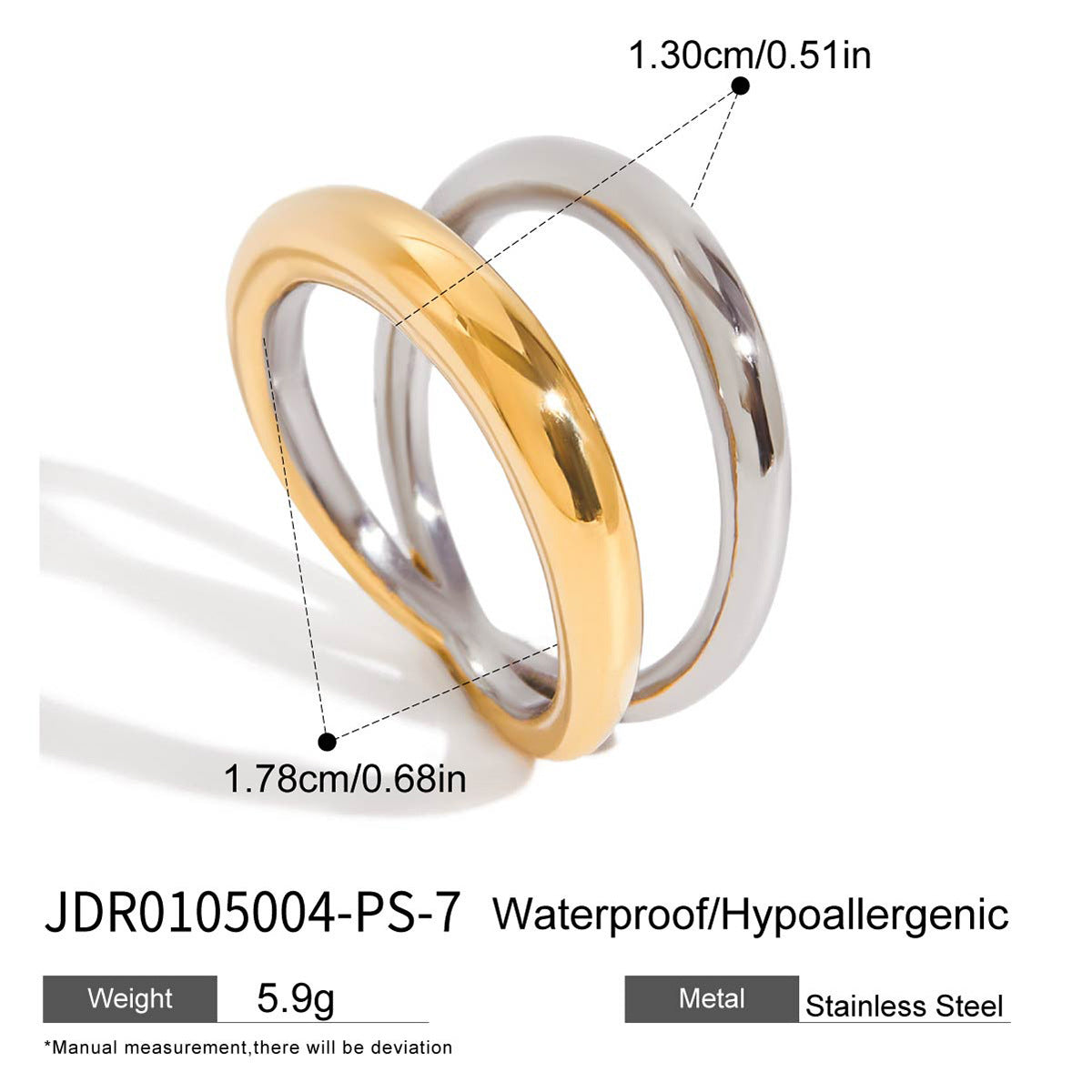 Jourdyn Colorblock Band Ring - JDR0105004-PS-7 [TVSSADKG]