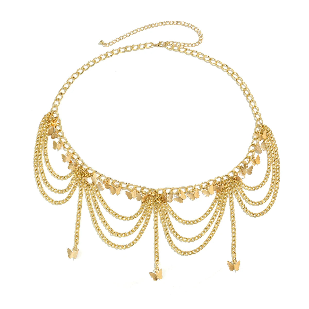 Kayleah Dainty Charm Belt - Metal Butterfly