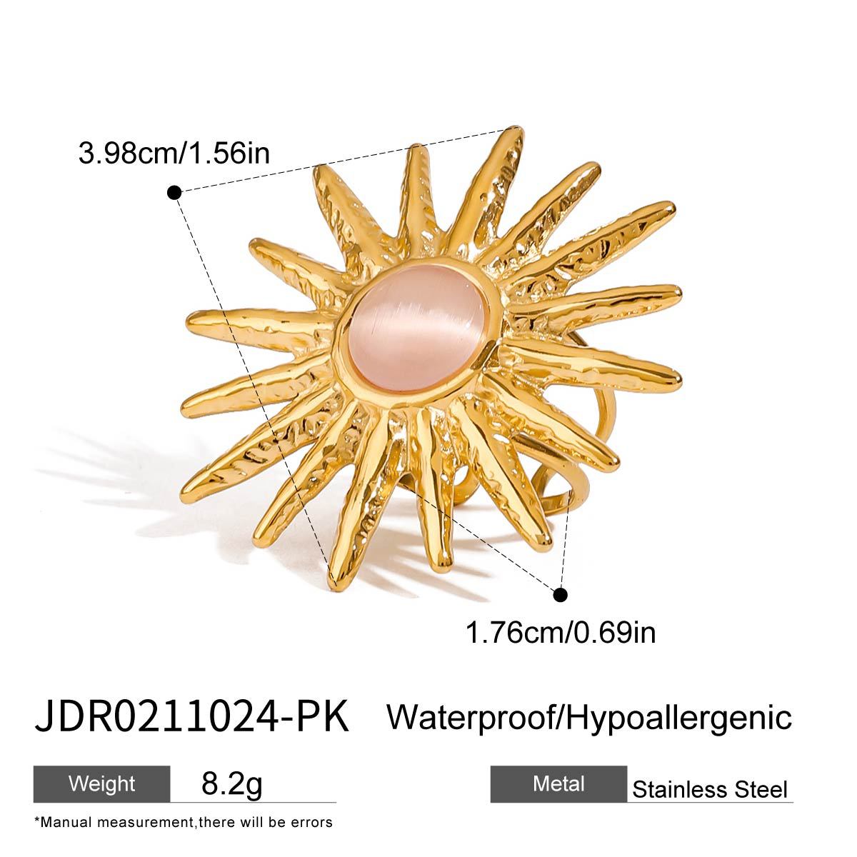 Jianna Zircon Stainless Ring - JDR0211024 Pink [6JEOSGYW]