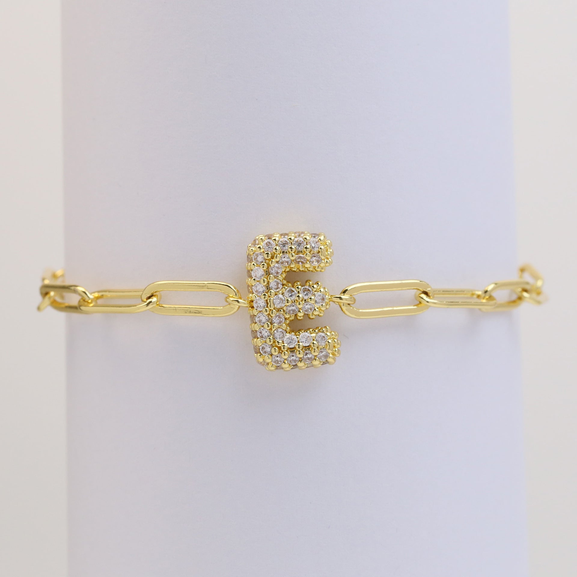 Willow Bubble Initial Bracelet - E [4NUX4FXB]