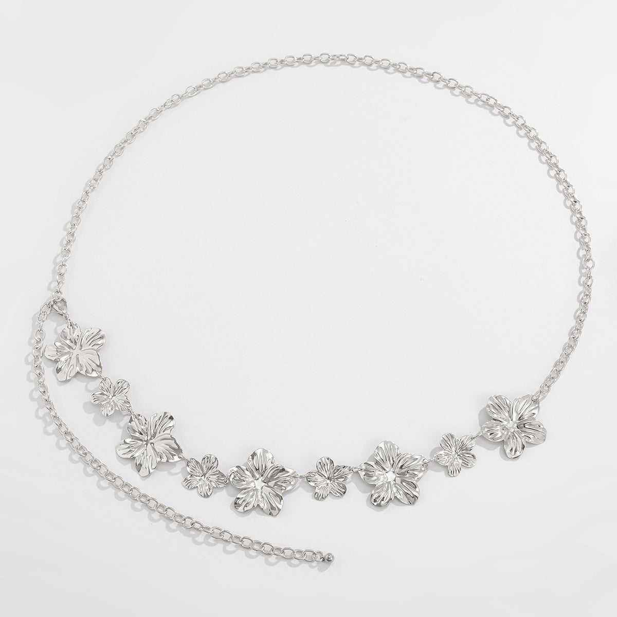 Misa Seaside Charm Waist Chain - Silver Flower Charm [VT1HRVJ3]