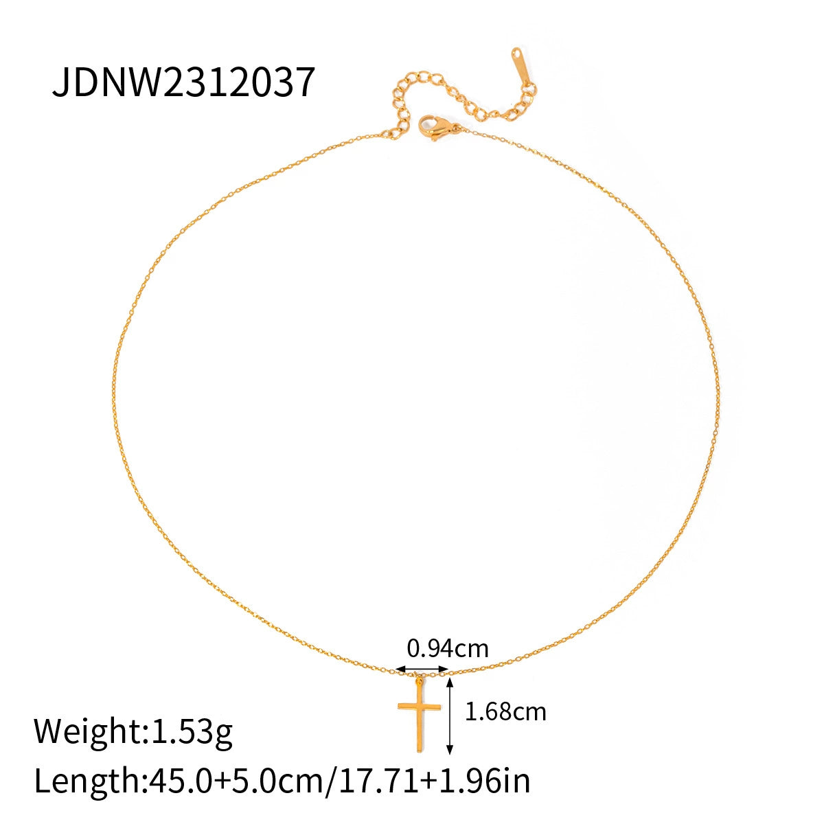 Zenaida Layered Cross Necklace - JDNW2312037 [H7T1TJKD]