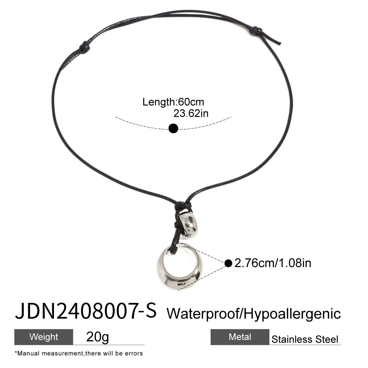 Kamaiyah Irregular Hollow Necklace - JDN2408007-S [1ON57ROX]