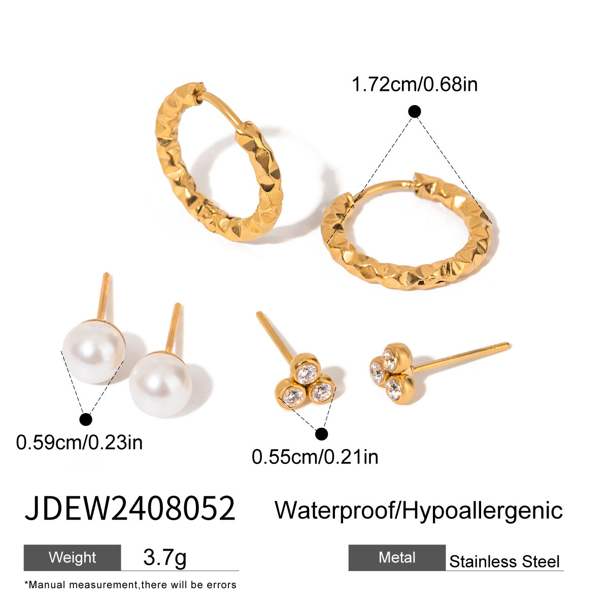 Kaiah Three-Pair Earring Set - JDEW2408052 [BBOJGYBA]
