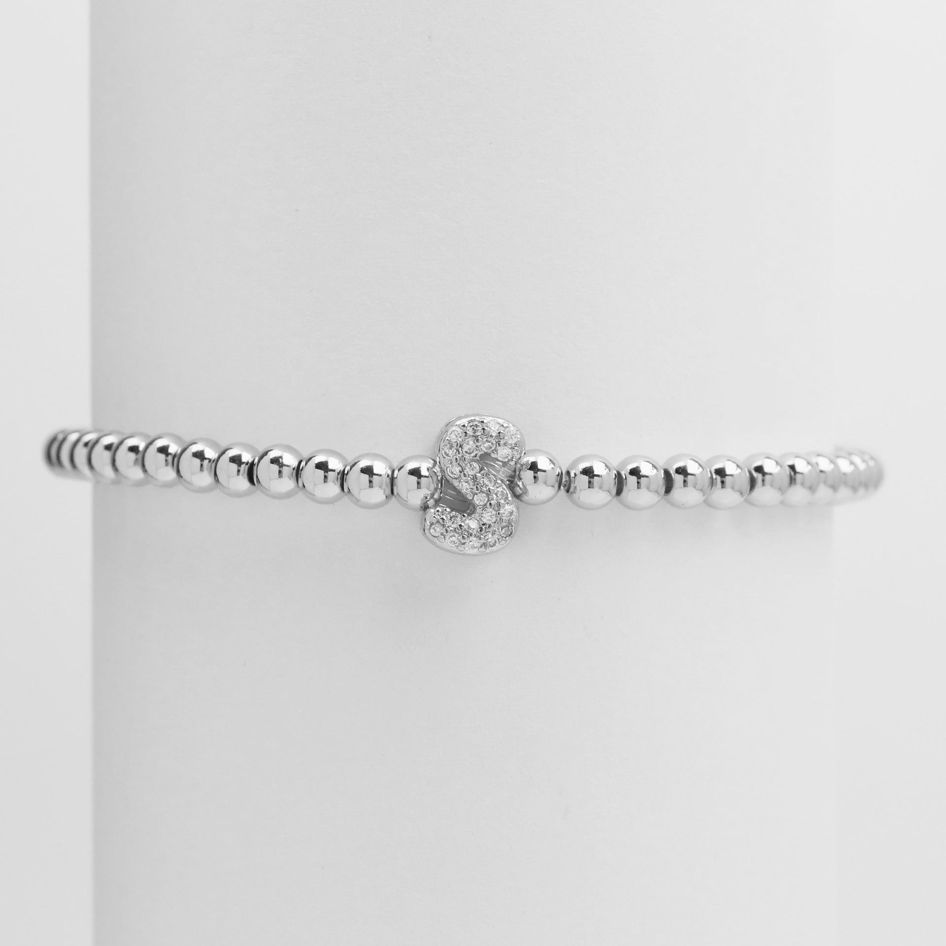 Aloni Bubble Letter Bracelet - Silver S [22YERS37]