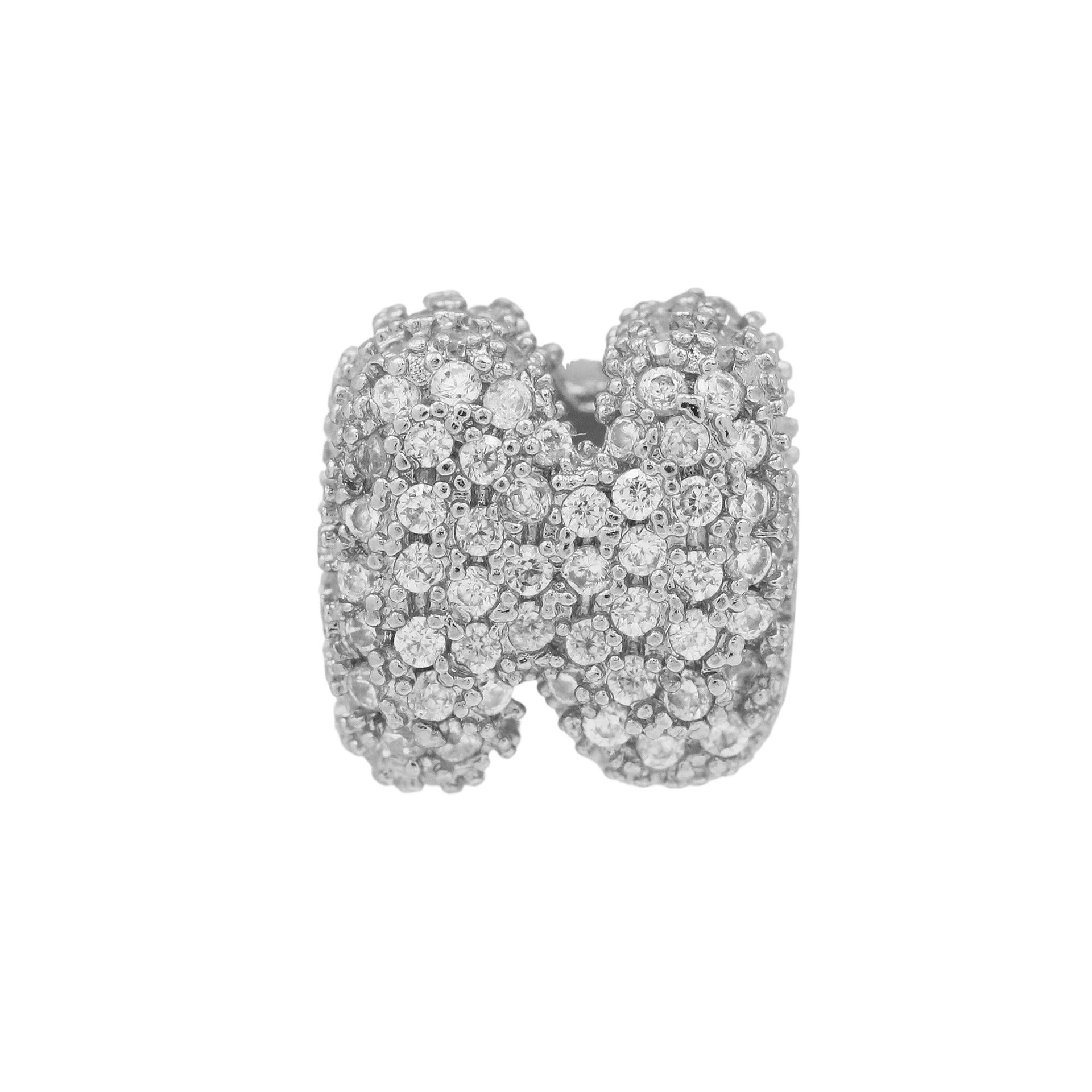 Jehlani Zircon Bubble Letter Necklace - Silver N Pendant [N04EY9K2]