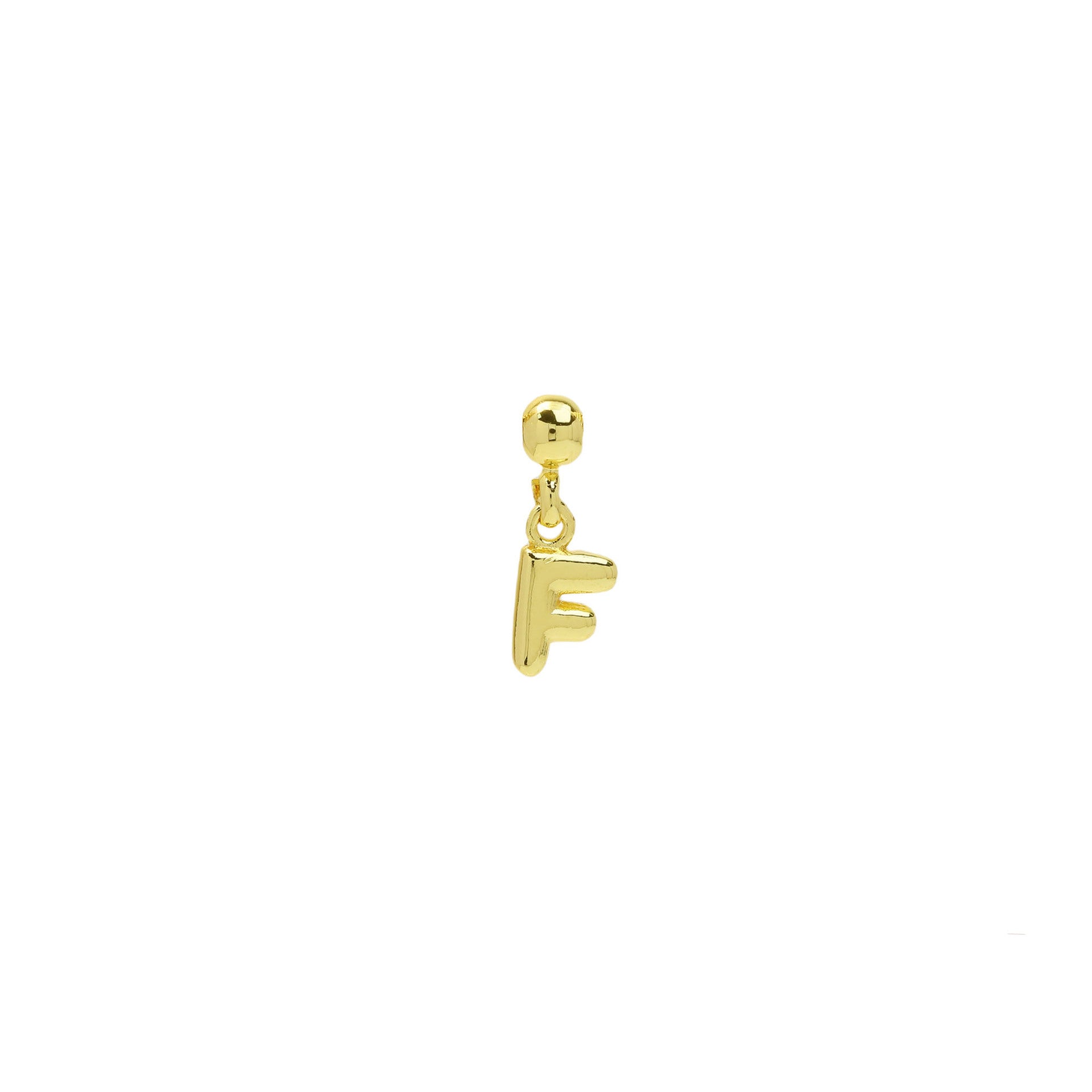 Yana Gold Bubble Initial Necklace - Gold Bubble Letter F Necklace [H703L5JM]