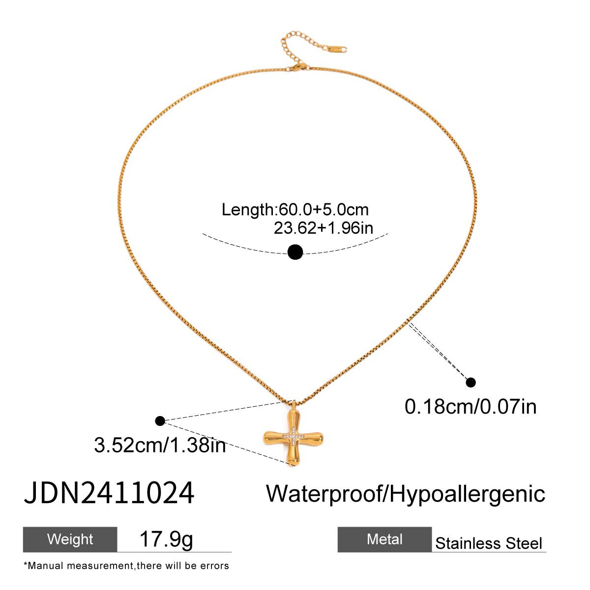 Tula Stainless Cross Necklace - JDN2411024 [1GYNJ823]