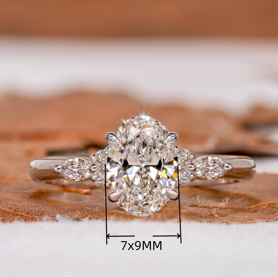 Bayla Radiant Oval Ring - White Gold Tone [YMBLWB51]