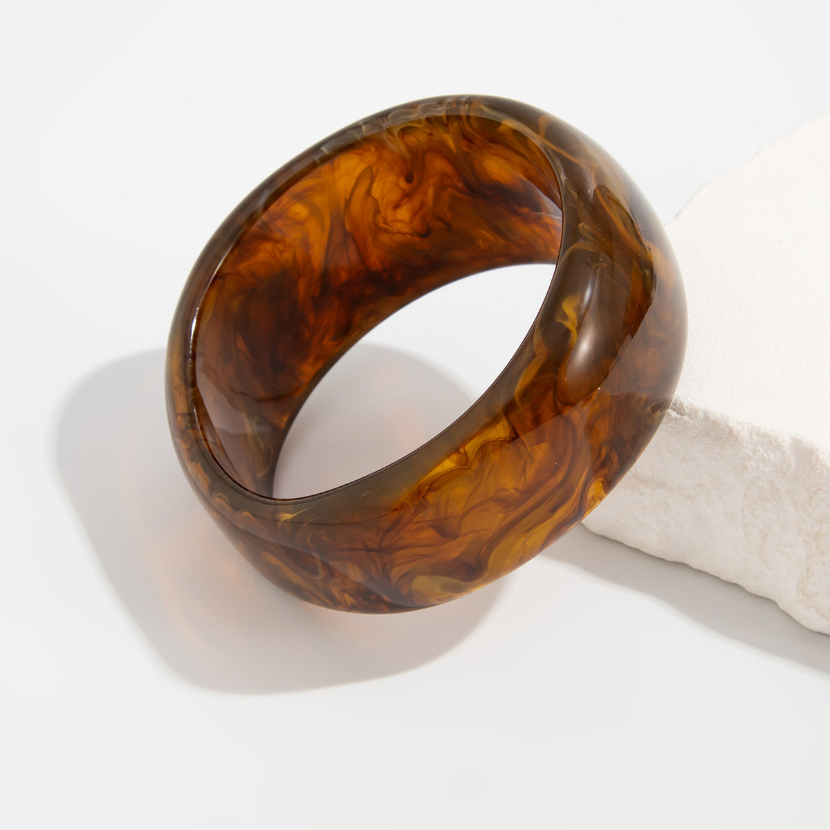 Bridget Marbled Cuff Bracelet - Dark Brown [3R4XI6WH]