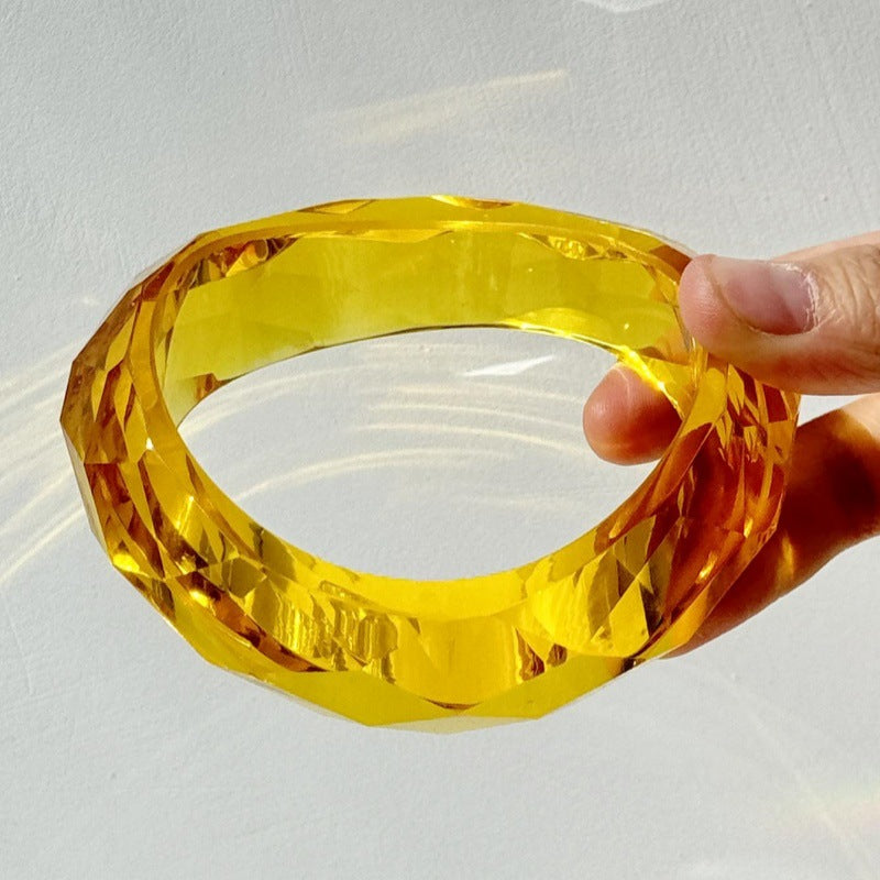 Liyah Crystal Faceted Bracelet - F (68mm Inner Diameter) [D8KGHRFU]