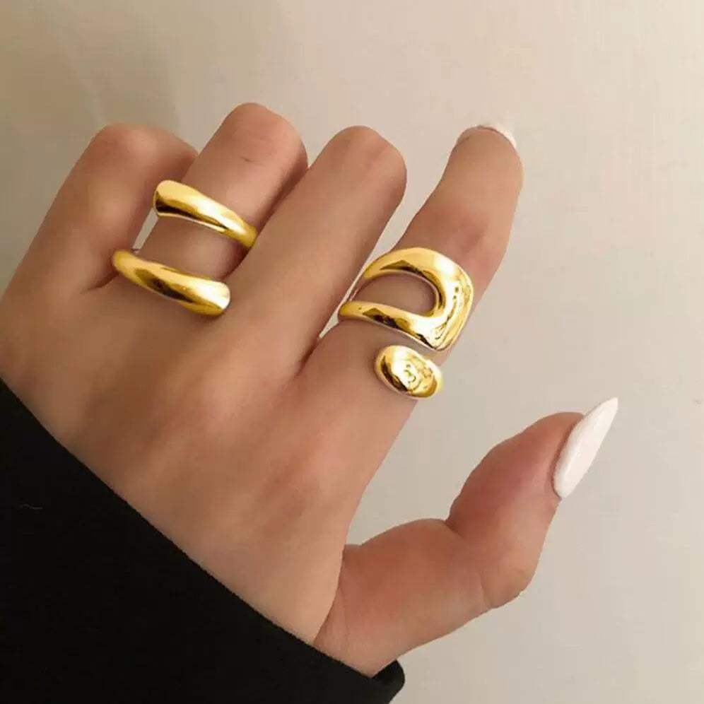 Jia Staggered Open Ring - Style 5 (Eco-Friendly) [41CTT2P0]