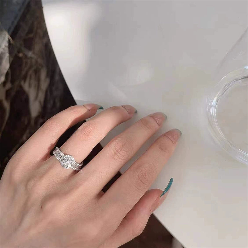 Kiyah Pearl Zircon Ring - Round Zircon [QX6S9948]