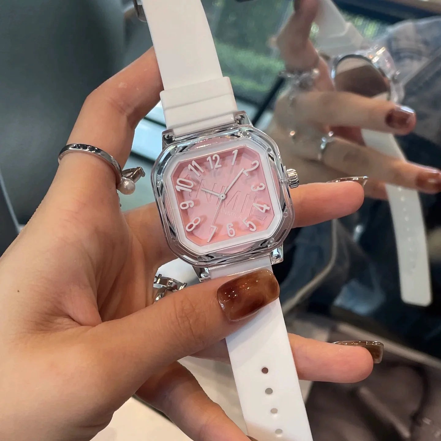 Honesty Strawberry Dual Display Watch - Pink
