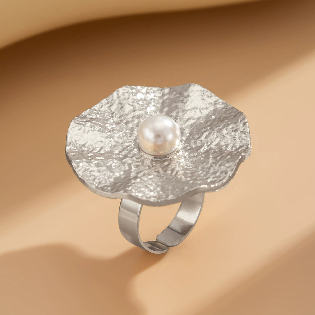 Emaline Baroque Pearl Ring Set - Silver Tone Set 05 [XZ6B8PVD]