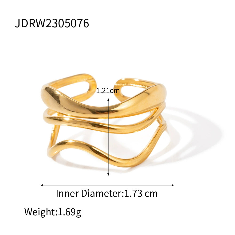 Wren Asymmetrical Titanium Rings - JDRW2305076 [5N7ZVVQG]