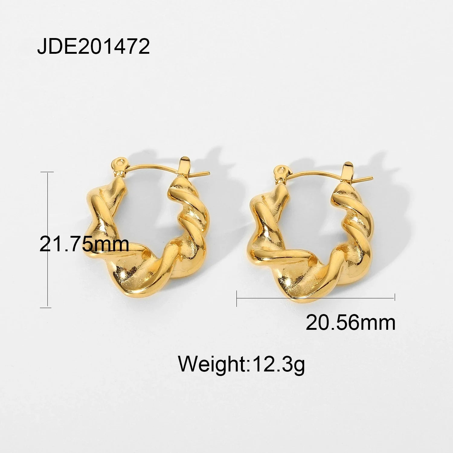 Phoebe Twisted Hoop Earrings - JDE201472