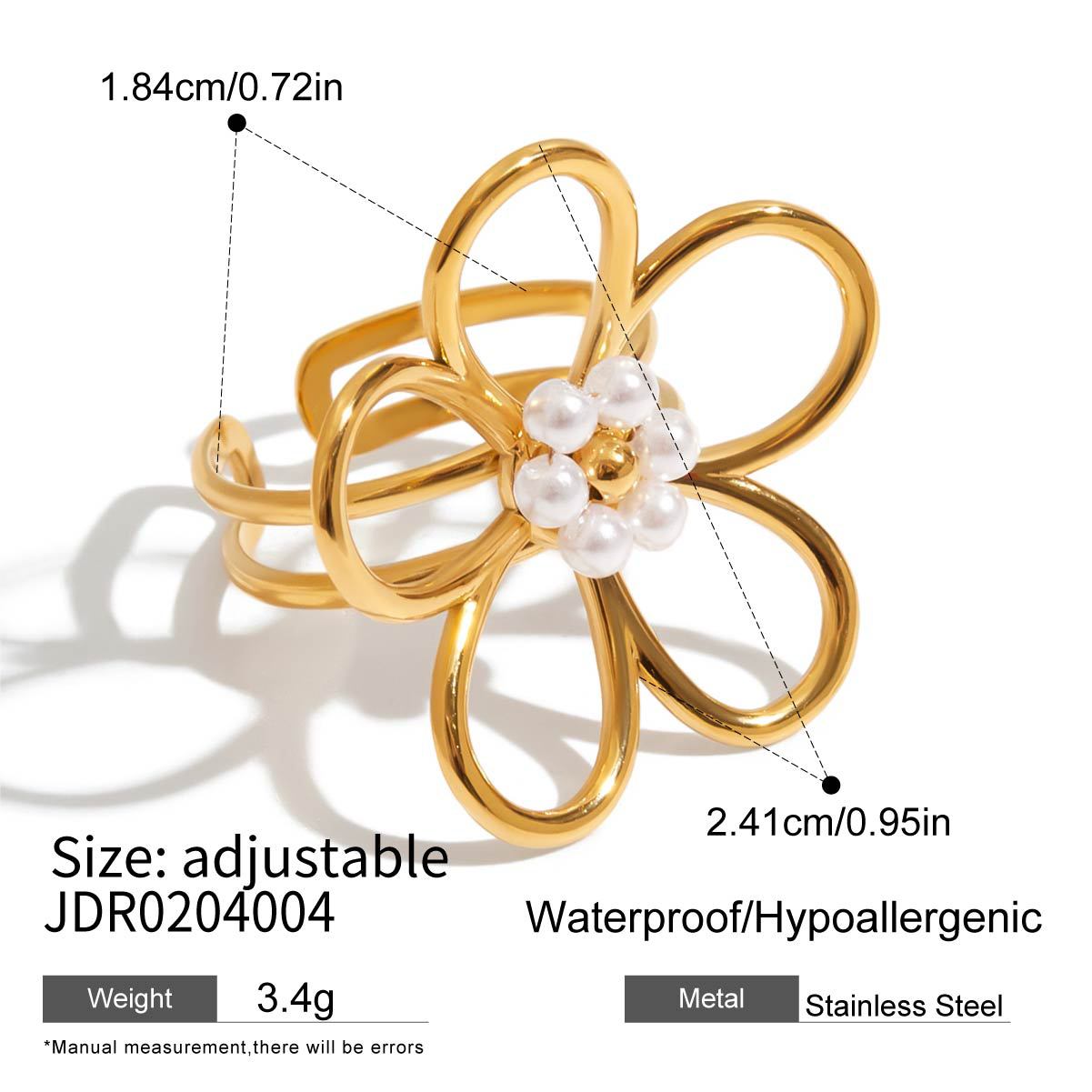 Kristi Floral Pearl Ring Set - JDR0204004 [TYN3OTSY]