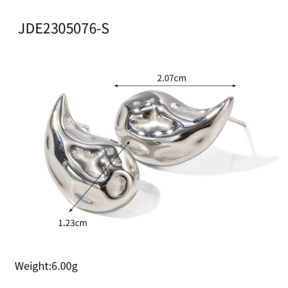 Lavinia Textured Square Earrings - JDE2305076-S