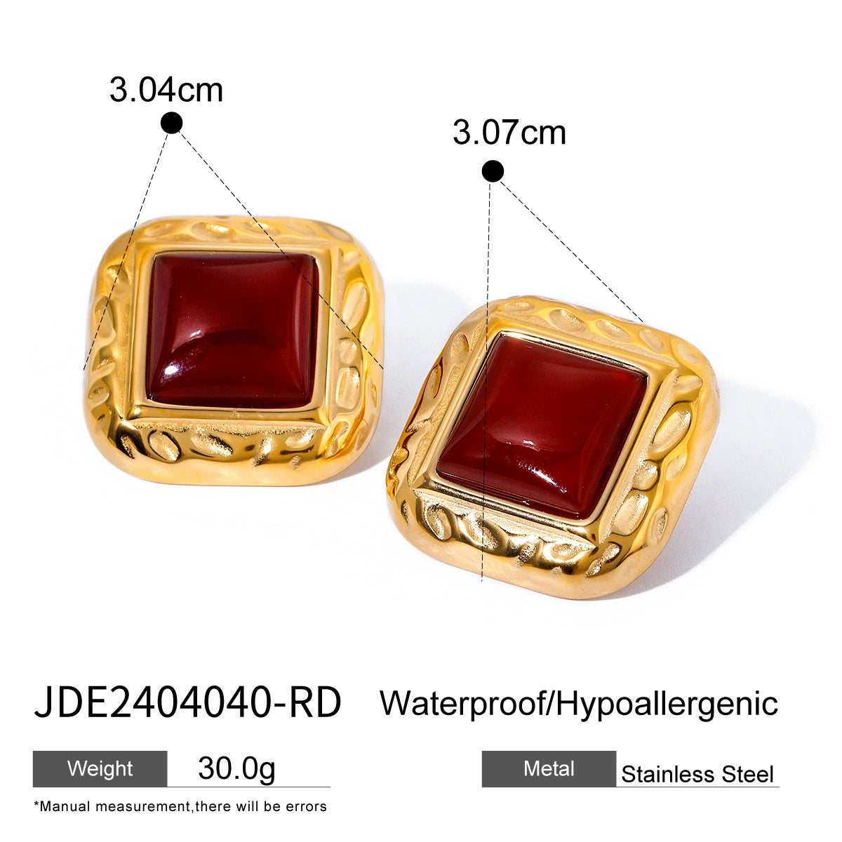 Kamira Medieval Agate Earrings - JDE2404040-RD [CUBJQO03]