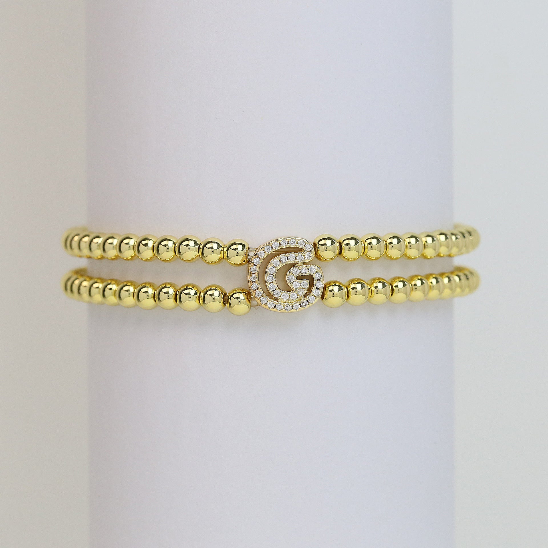 Alexandra Bubble Initial Bracelet - G [JYBQTC8R]