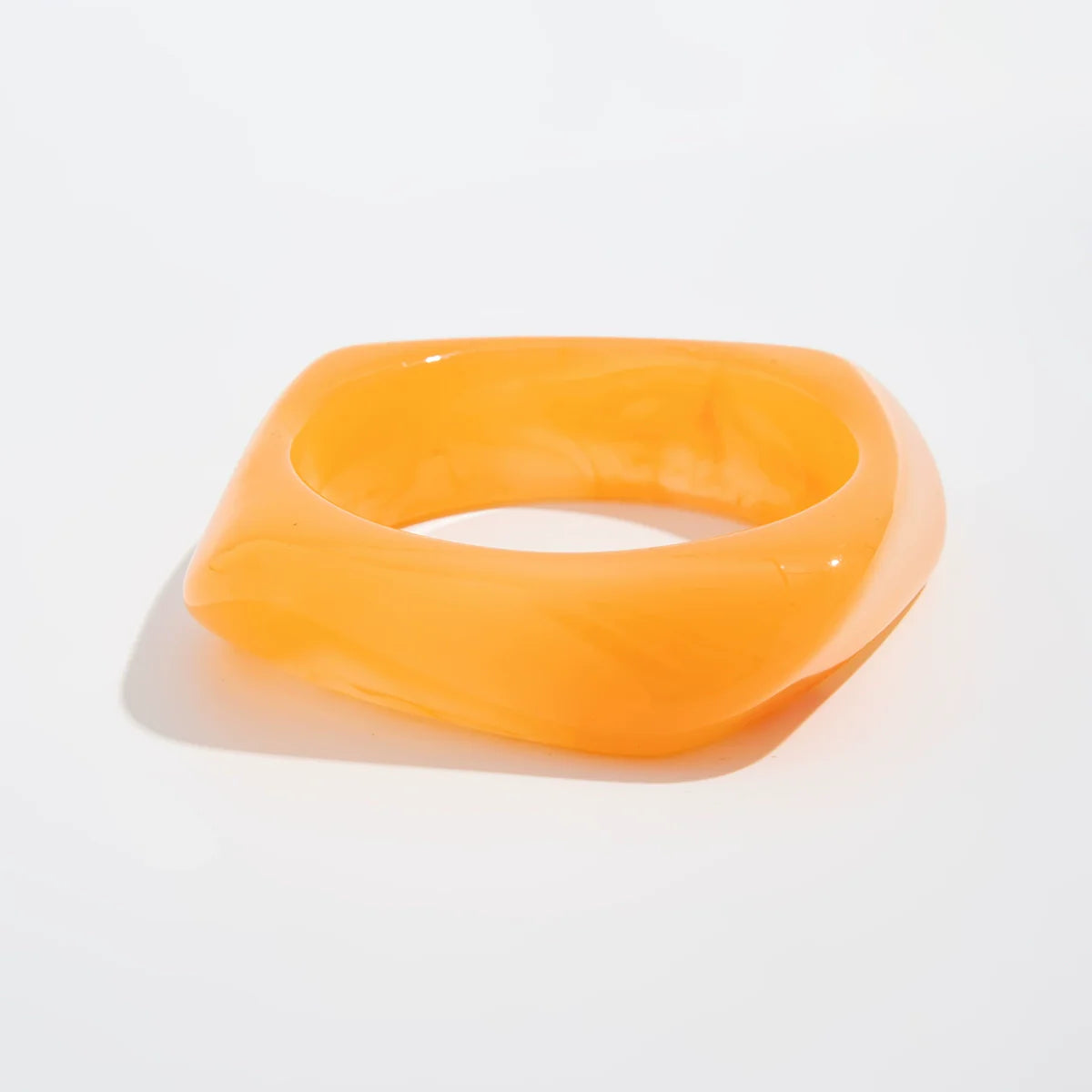 Jayleen Irregular Resin Bangle - Orange Yellow
