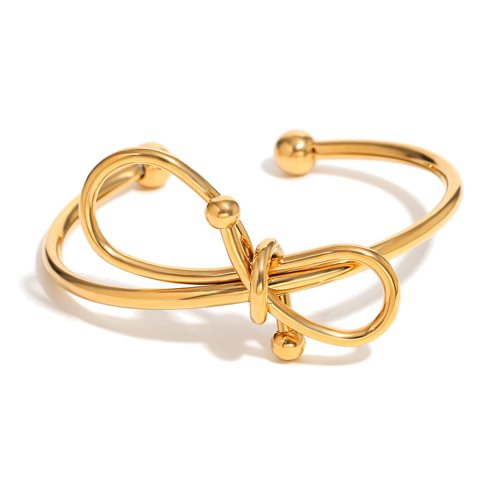 Aeva Delia Bow Bracelet - Gold Bow Bracelet [HNOLN1OH]
