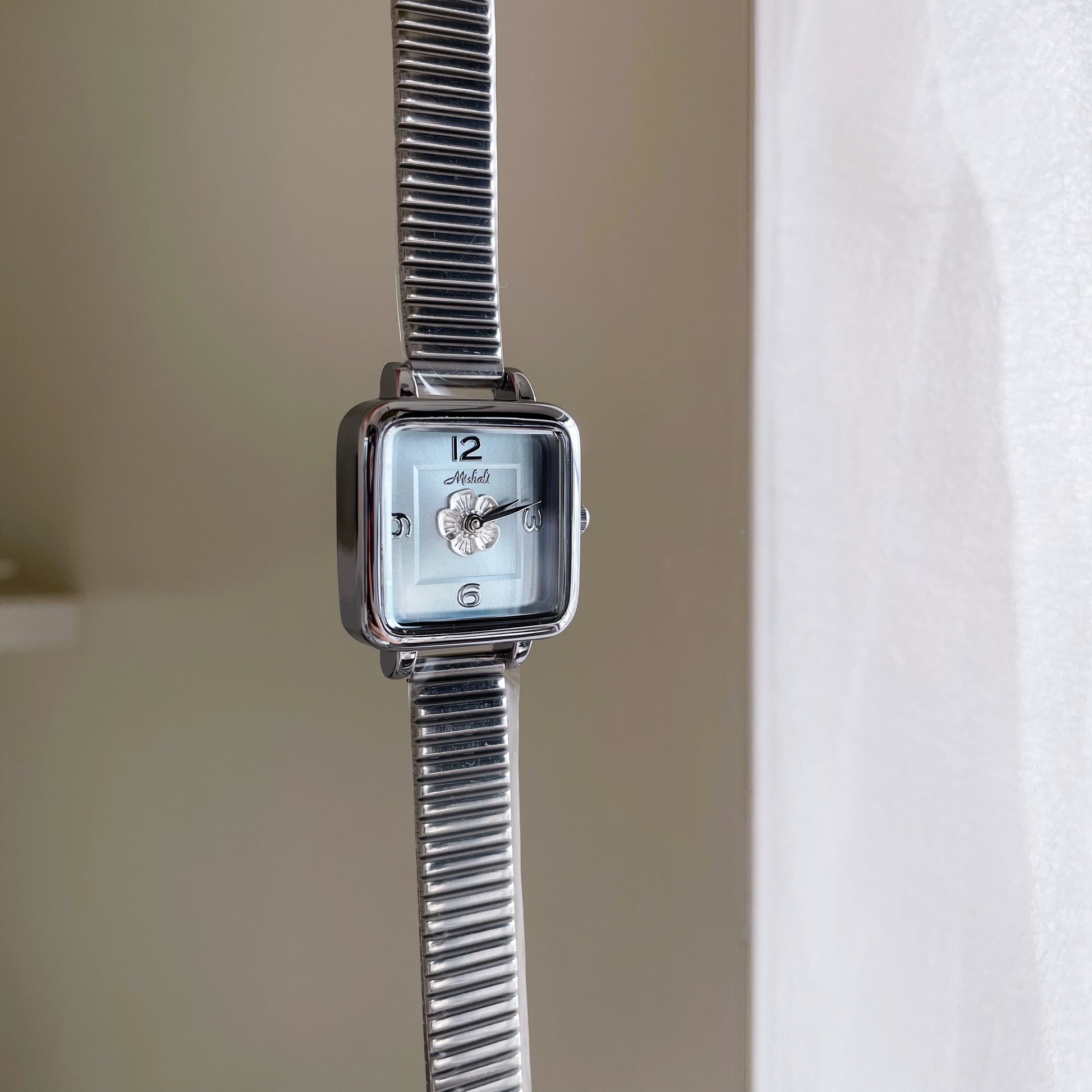Leighla Ice Blue Camellia Watch - Ice Blue Bamboo Knot Strap [ZWR2GM3S]