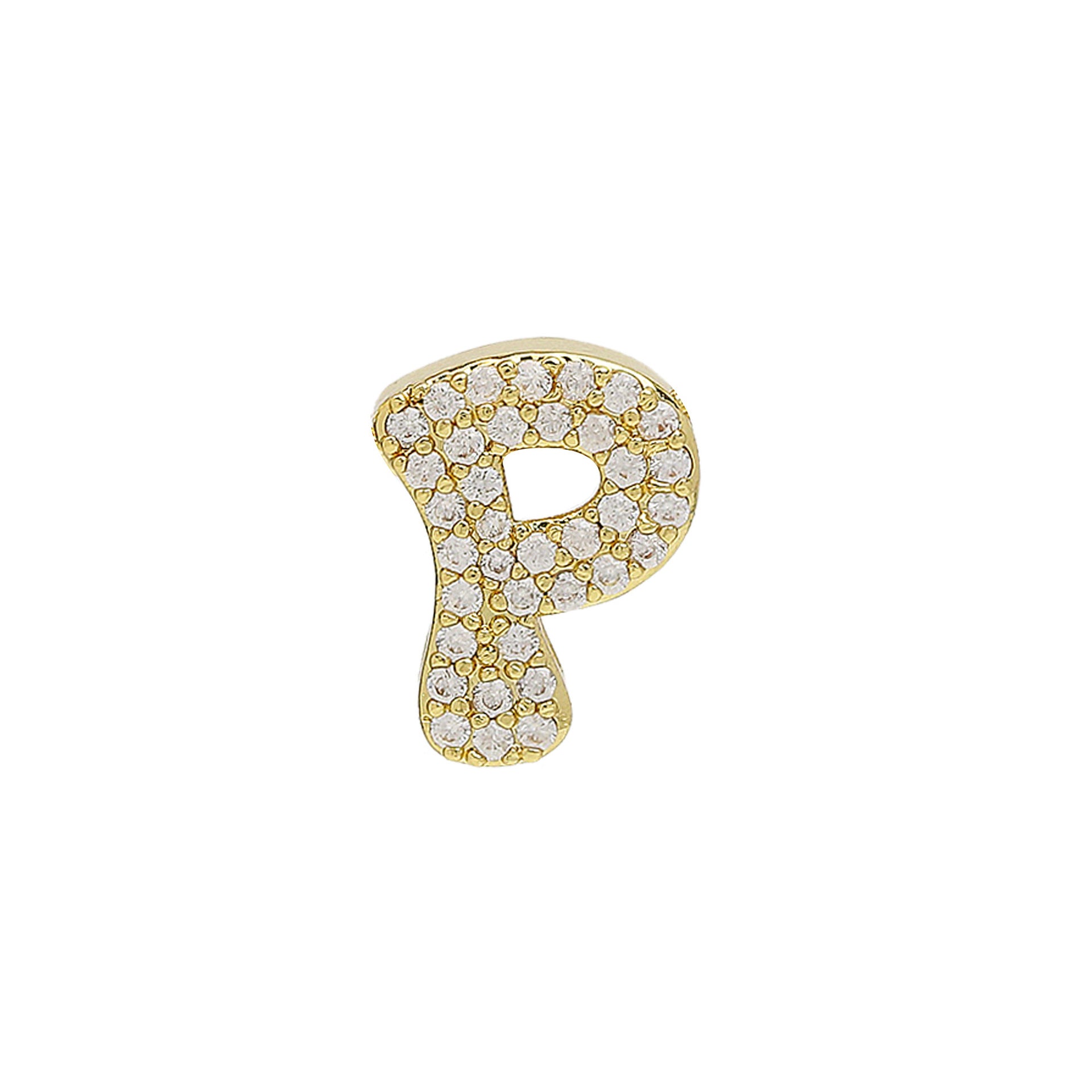Abella Dainty Initial Jewelry - Gold P Initial Pendant [9COX886F]