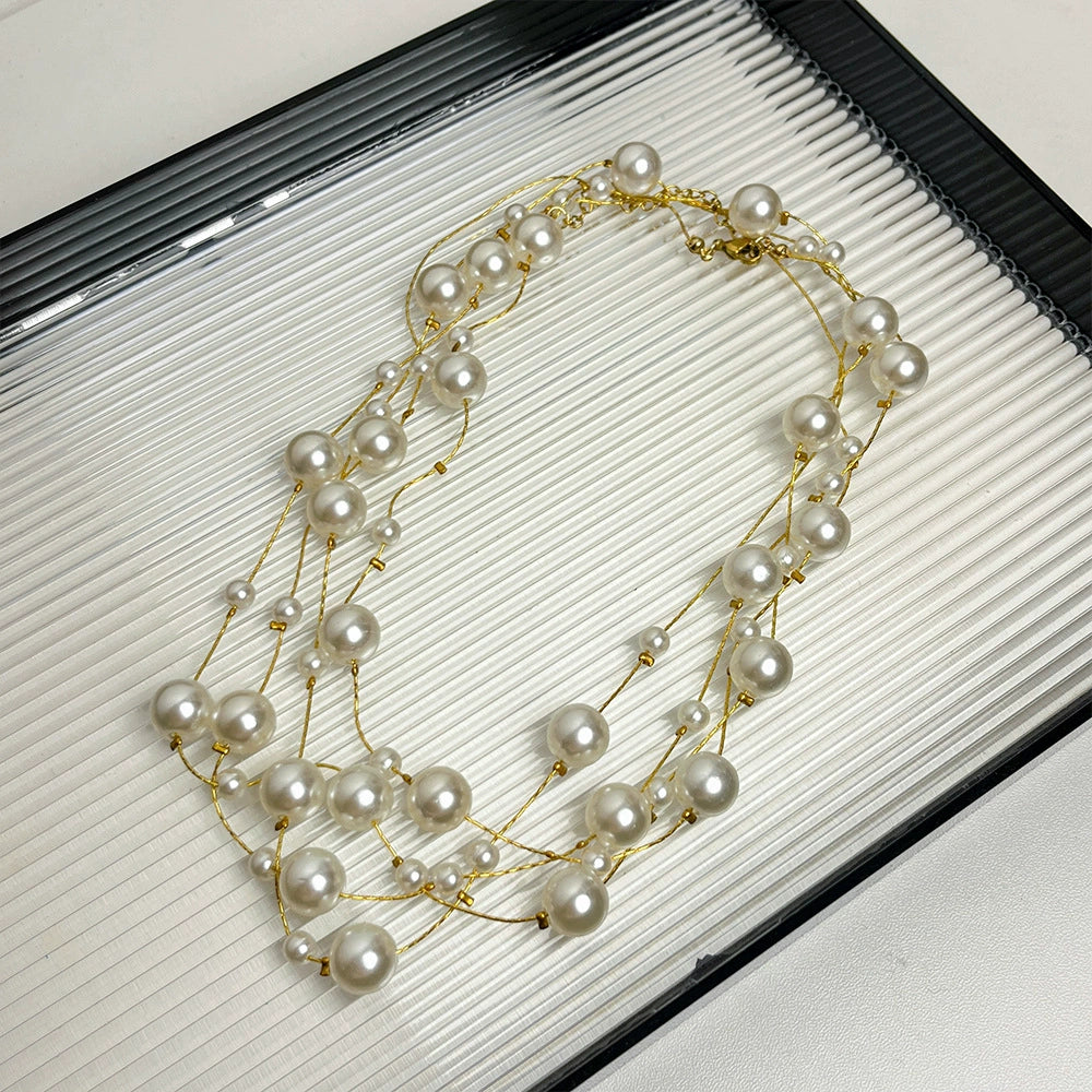 Carolyn Baroque Pearl Necklace - Multi-Layered Pearl Necklace [DJMO3D6U]