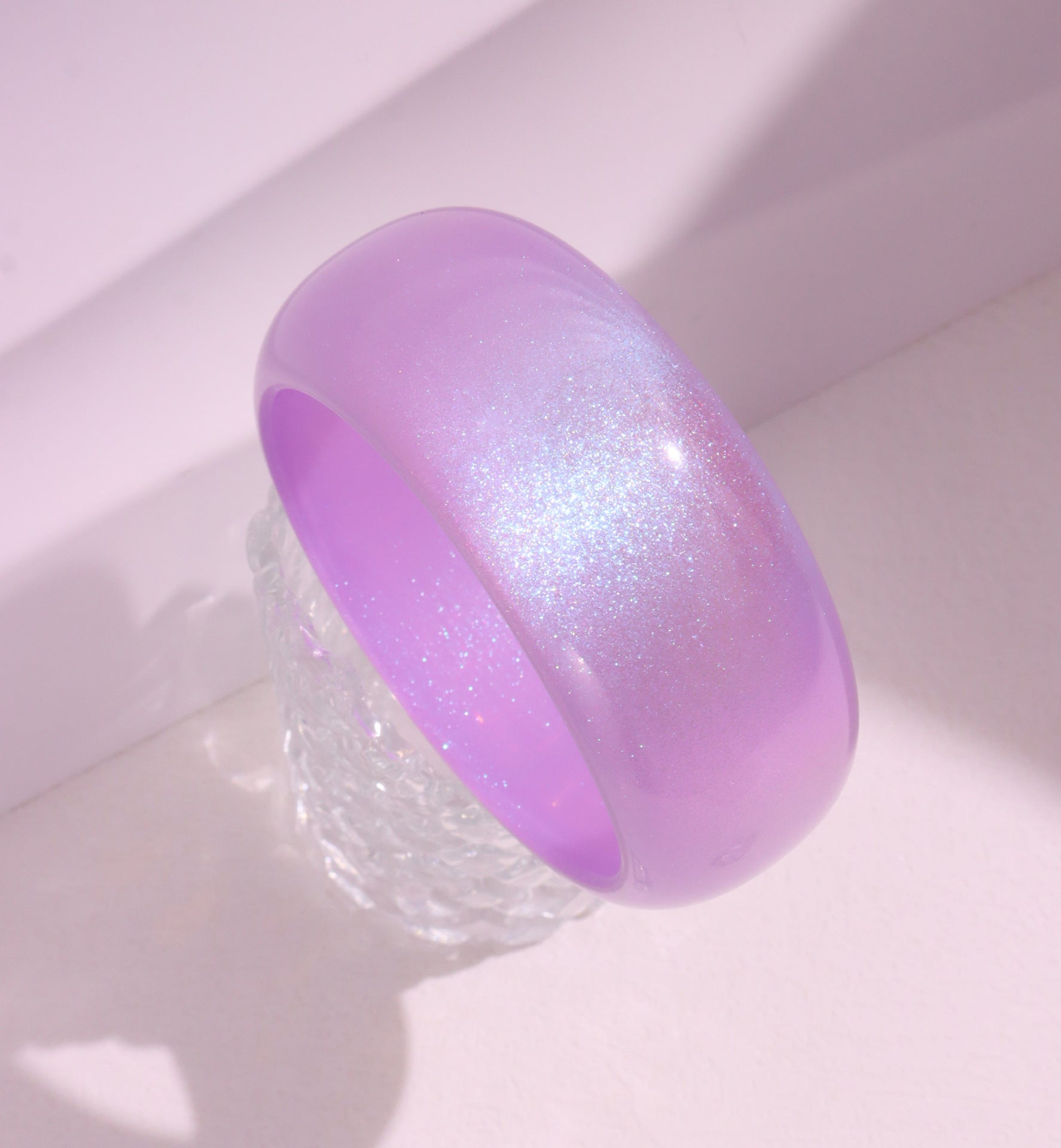 Kalilah Glitter Resin Bangle - Purple Glitter [XZF1Y0U7]