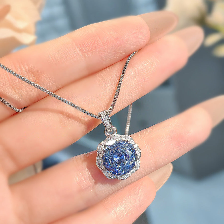 Gracy Floral Gemstone Jewelry Set - Tanzanite Pendant (Chain Not Included) [1J2ZBXX0]