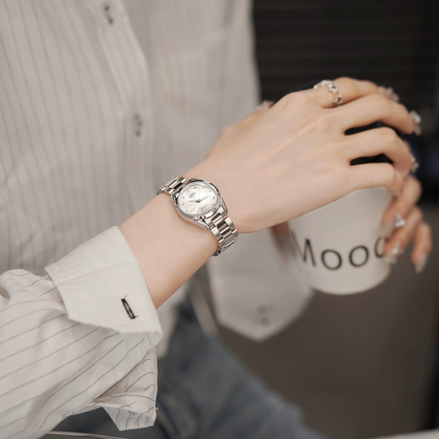 Madigan Elegant Steel Watch - Elegant White [3UXUO7LY]