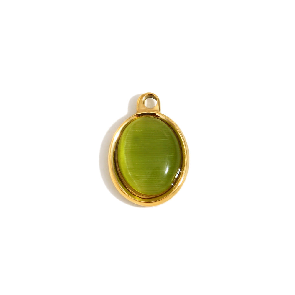 Linley Gold Plated Charms - Emerald Waterdrop Pendant - Gold [MV0ULBZP]