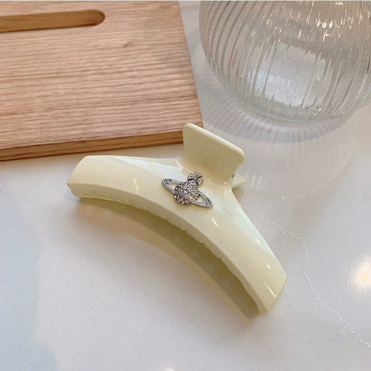 Calista Orb Star Claw Clip - Beige