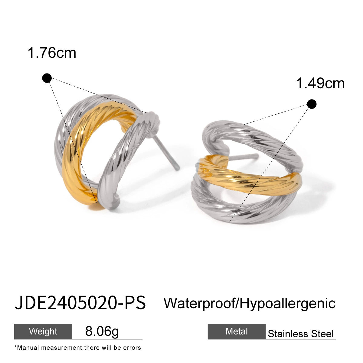 Amena Contrast Hoop Earrings - Silver Contrast Loop [NDBEHZ7V]