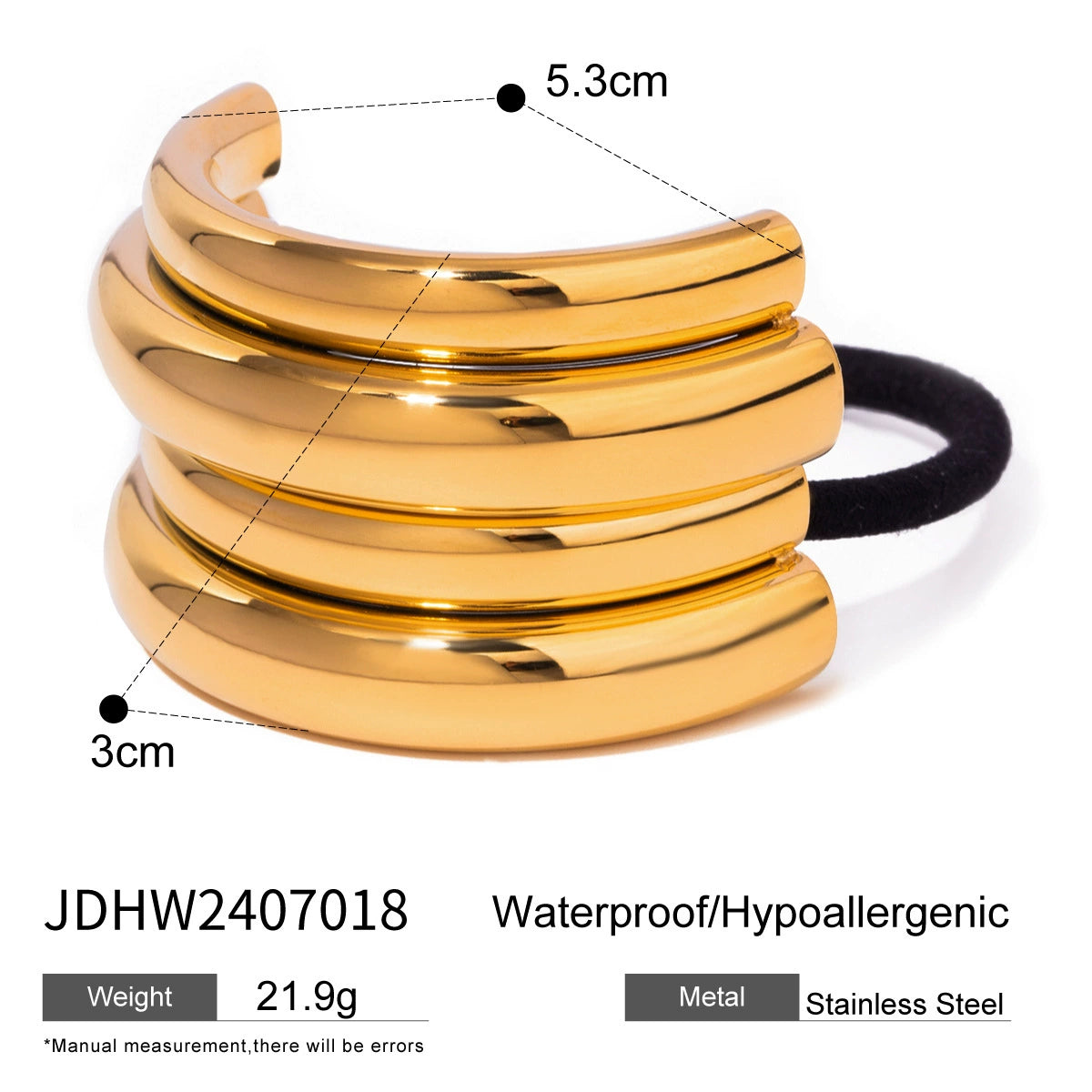 Aaniyah Modern Hair Tie - Rose Gold Tone [SFGE2KI0]