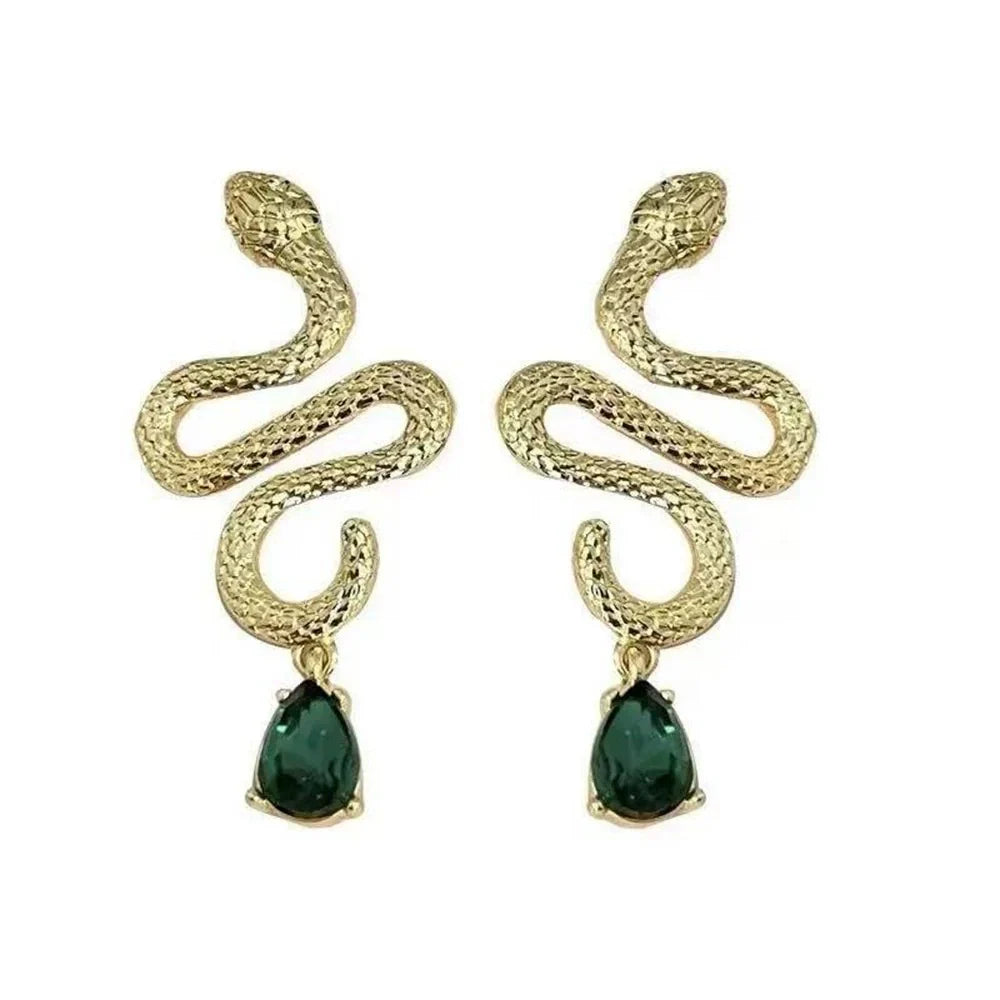 Chevy Golden Serpent Earrings - Ear Clips