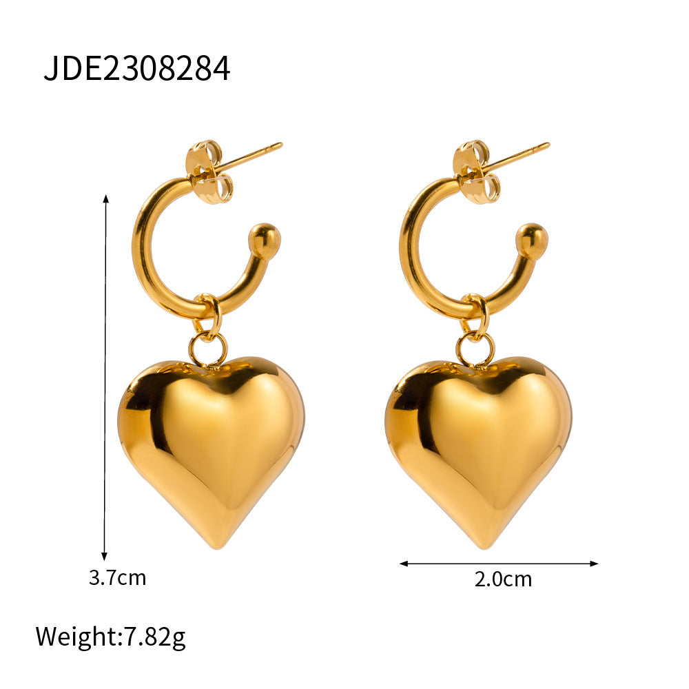 Loreal Delicate Bow Heart Earrings - JDE2308284 [9C33N02Y]