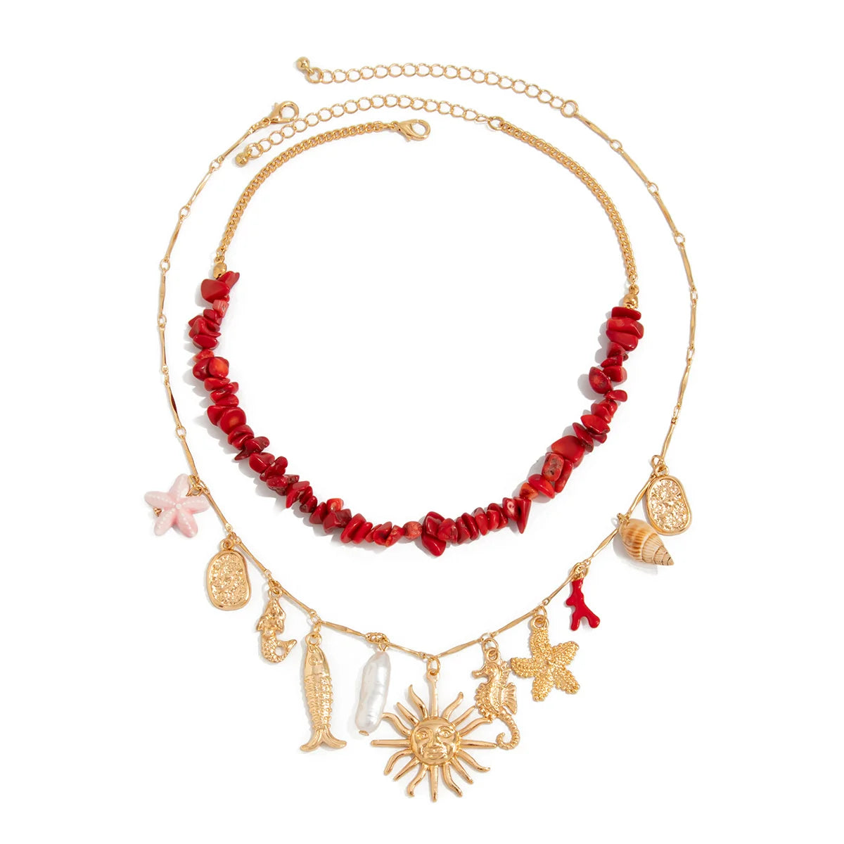 Aliana Golden Layered Starfish Set - Gold
