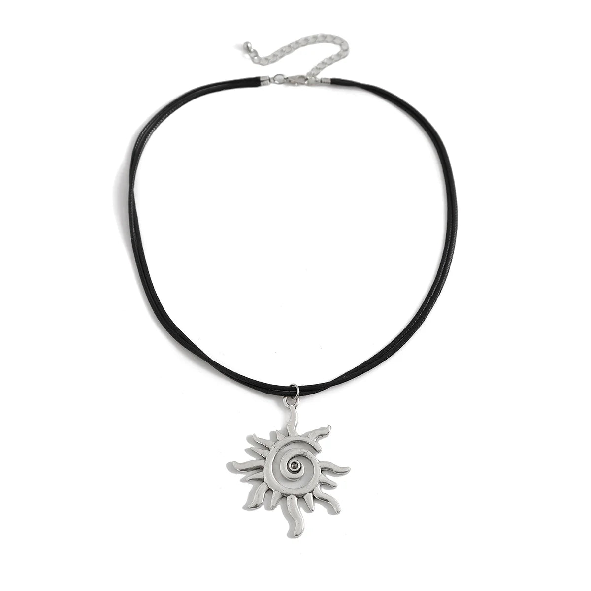 Zalia Sunflower Pendant Necklace - Silver