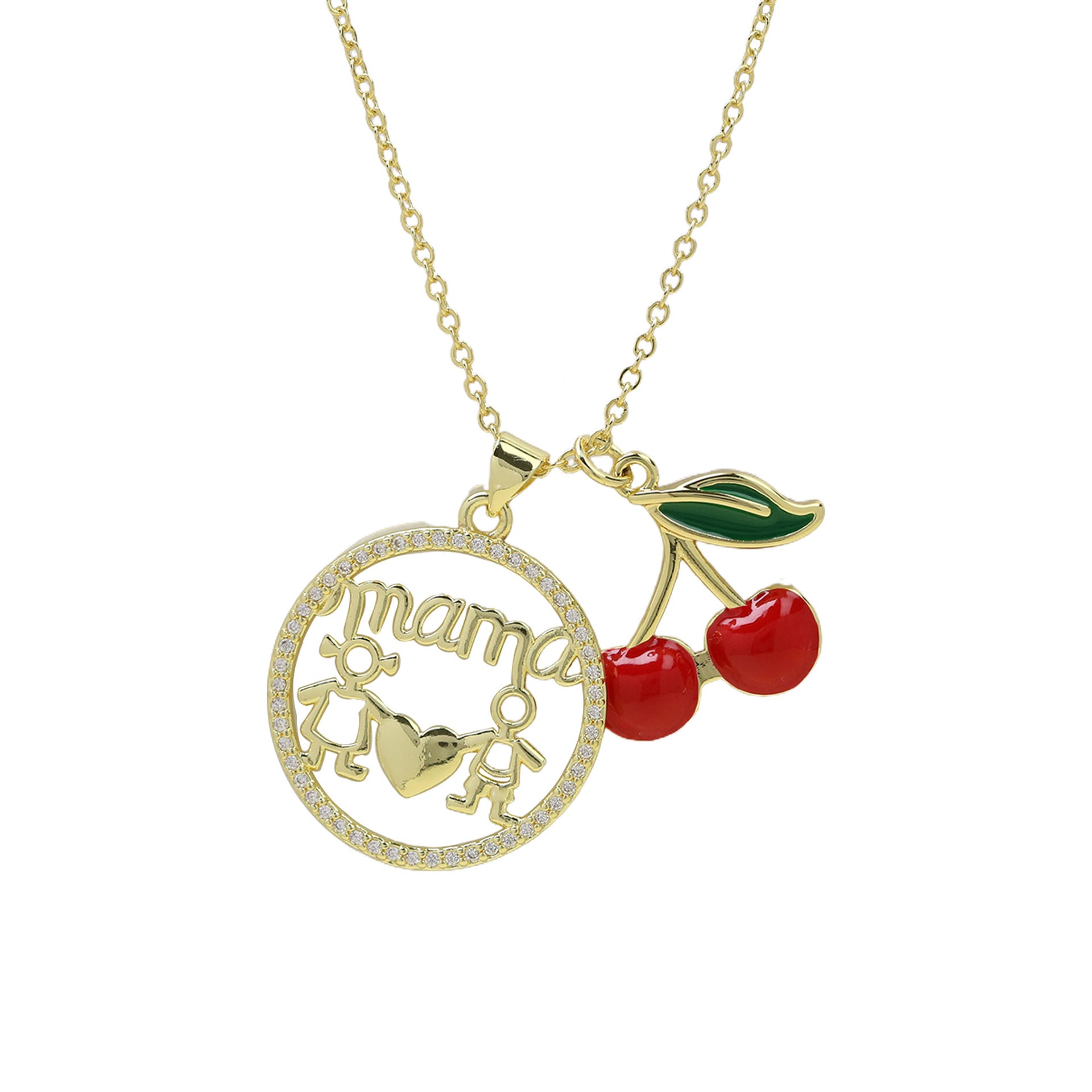 Magdalene Cherry Letter Necklace - Color 3 [037IFPFJ]