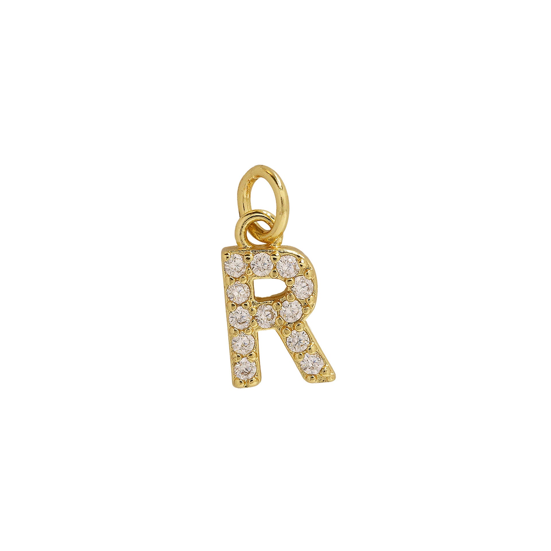 Leilah Zircon Initial Necklace - R [D2HBDW7T]