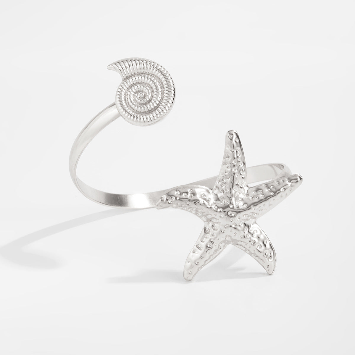 Nariyah Starfish Conch Arm Cuff - Silver [S3PVFUSN]