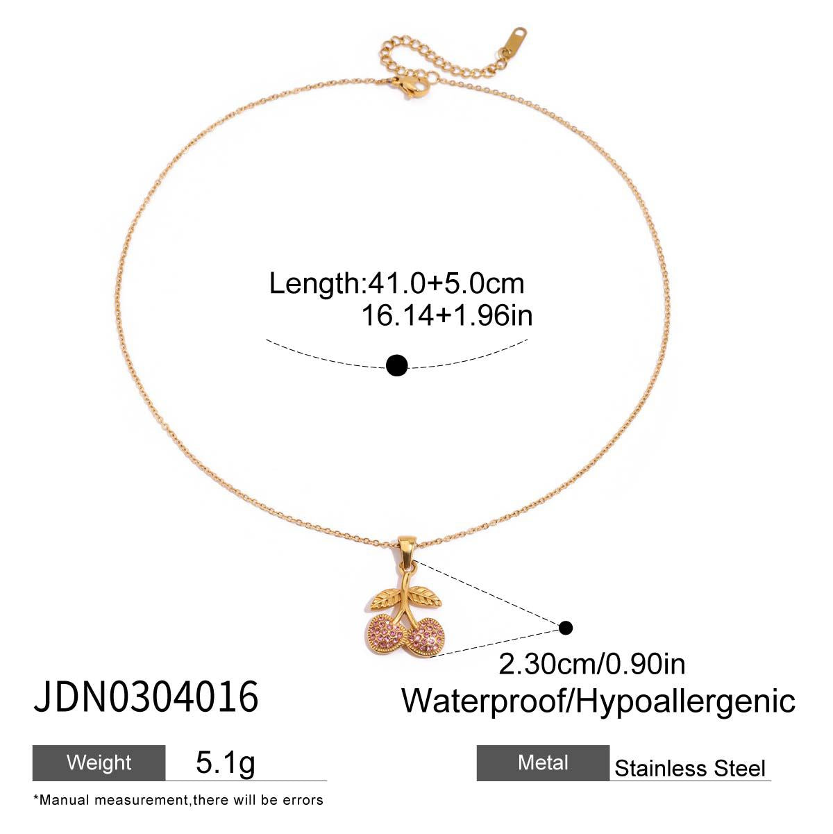 Delila Cherry Zircon Necklace - JDN0304016 [L0BXFQ4I]