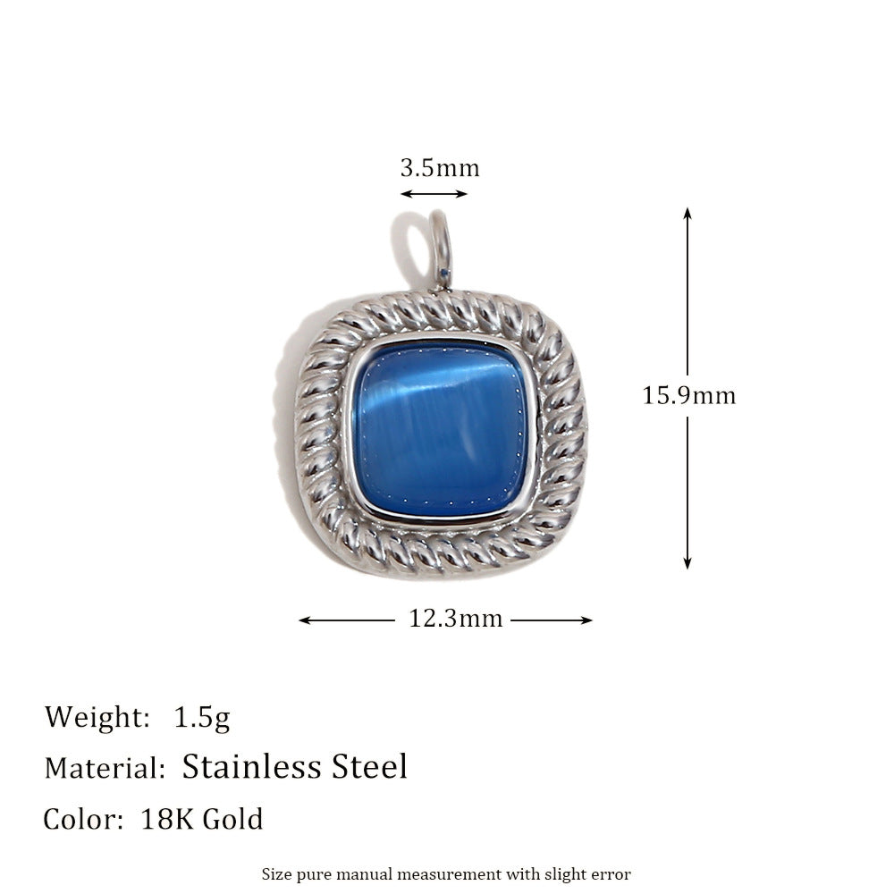 Kambri Luxe Charm Pendants - Sapphire Pendant - Steel [KUOANRH4]