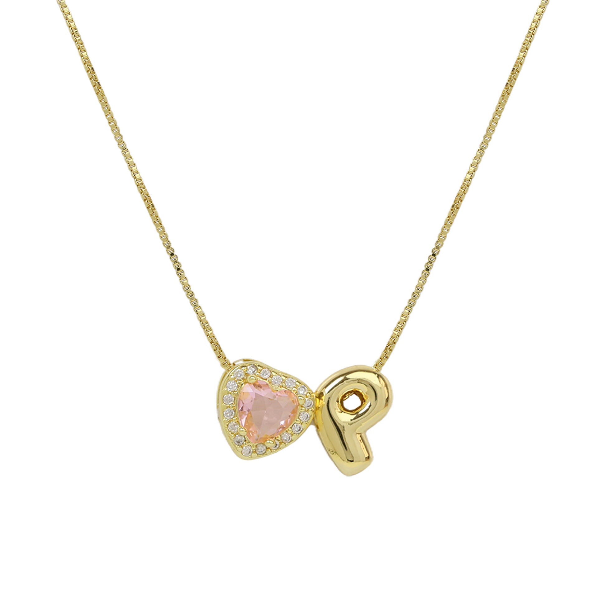 Rome Pearl Initial Necklace - P Letter [JZBP6JWJ]